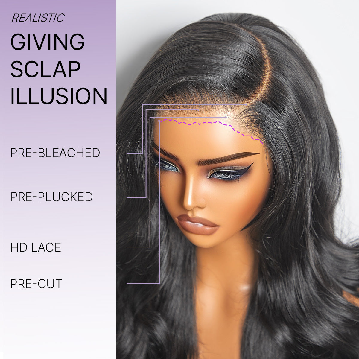Zotmond All-Day Comfort™ Wig PartingMax Glueless 7x6 Closure HD Lace Loose Body Wave Long Wig Pre-Cut Lace