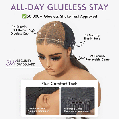 Zotmond All-Day Comfort™ Wig PartingMax Glueless 7x6 Closure HD Lace Loose Body Wave Long Wig Pre-Cut Lace